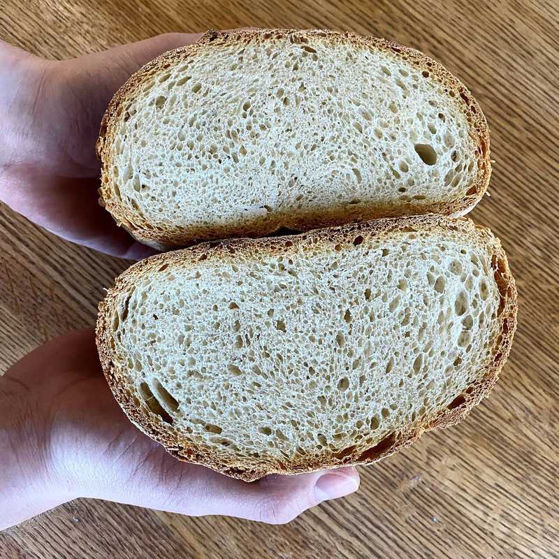 Joining the bread club. I didn’t know you’re not supposed to knead sourdough 🤷🏻♀️, but it’s still tasty. Turned out pretty well given I worked off of…