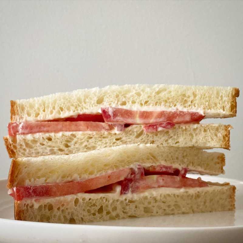 I only want to eat tomato sandwiches for the rest of summer. ๐ homemade milk bread
๐
fresh heirloom tomatoes
๐ง mayonnaise and salt